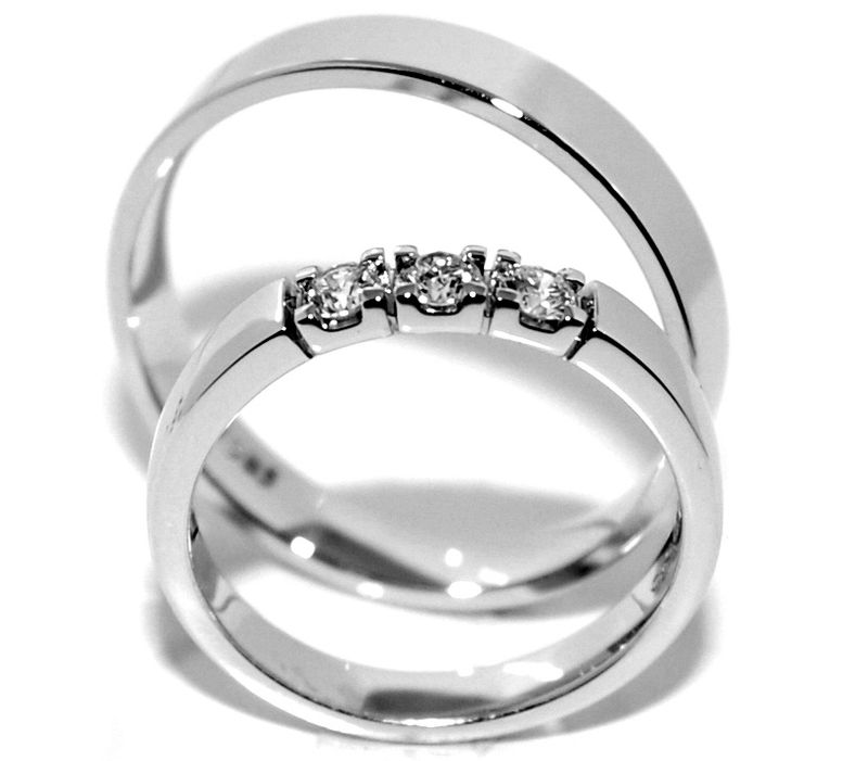 SpesialPris! Gifteringer med diamanter 0.21 ct w.si