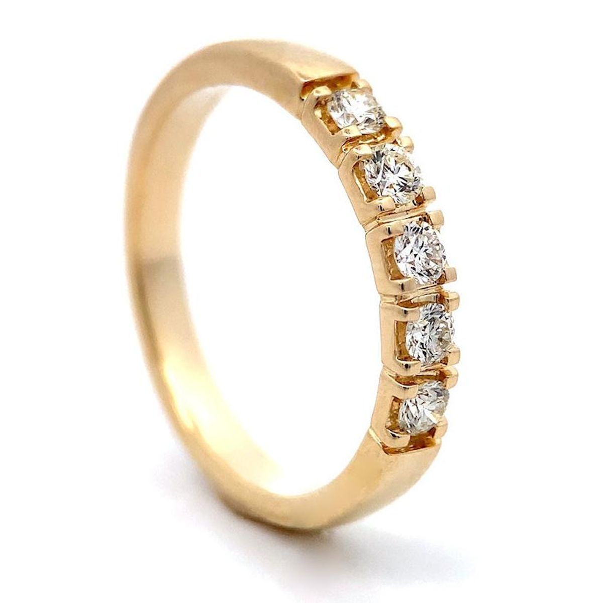 Spesialpris! Alliansering 5 diamanter 0.35 carat w.si 